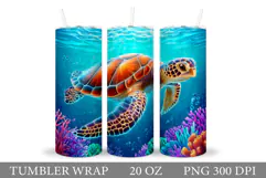 Turtle Tumbler Design. Turtle Tumbler Sublimation Product Image 1