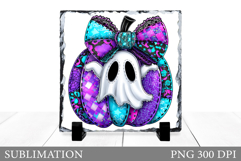 Halloween Ghost Slate. Halloween Pumpkin Sublimation Product Image 1