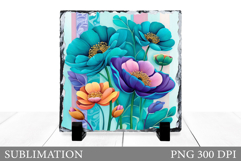 Flowers Sublimation. Flowers Slate Design Product Image 1