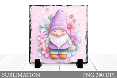 Cute Gnome Slate Design. Cute Gnome Sublimation Product Image 1
