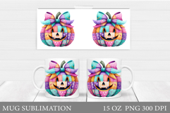 Halloween Pumpkin Mug Design. Halloween Mug Sublimation Product Image 1