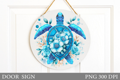 Turtle Door Sign Design. Sea Turtle Sublimation Product Image 1