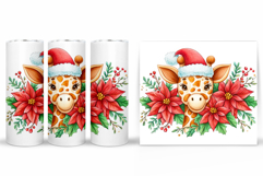 Christmas Giraffe Tumbler. Christmas Tumbler Sublimation Product Image 2