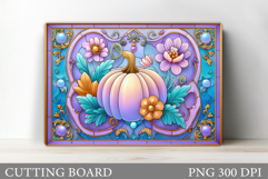 Pumpkin Cutting Board Design. Pumpkin Kitchen Cutting Board Product Image 1