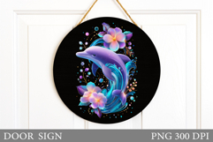 Dolphin Door Sign Design. Dolphin Sublimation Product Image 1