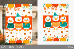 Fall Goose Garden Flag Design. Fall Garden Flag Sublimation Product Image 1