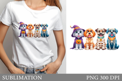 Halloween Dogs Sublimation. Halloween Dogs T-Shirt Design Product Image 1
