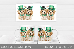 St Patrick Dog Mug Design. St Patrick Mug Sublimation Product Image 1