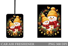 Snowman Car Air Freshener. Christmas Car Air Freshener Product Image 1