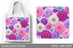 Flowers Tote Bag Sublimation. Flowers Sublimation Product Image 1