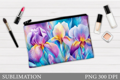 Flowers Makeup Bag Design. Floral Makeup Pouch Sublimation Product Image 1