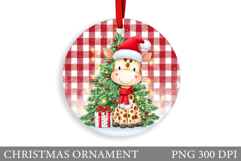 Cute Giraffe Christmas Ornament. Christmas Ornament Design Product Image 1
