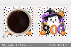 Halloween Ghost Teacher Coaster. Cute Ghost Coaster Design Product Image 1