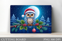 Christmas Owl Cutting Board. Christmas Cutting Board Product Image 1