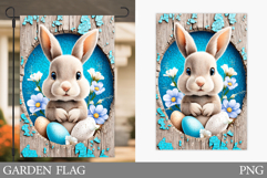 Easter Bunny Garden Flag. Easter Garden Flag Design Product Image 1