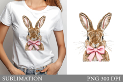Cute Bunny Sublimation. Cute Bunny T-Shirt Design Product Image 1