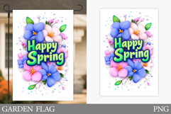 Spring Flowers Garden Flag. Floral Garden Flag Sublimation Product Image 1