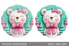 Christmas Bear Wind Spinner. Christmas Wind Spinner Design Product Image 1