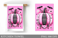 Pumpkin Kitchen Towel. Fall Kitchen Towel Sublimation Product Image 1