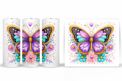 Butterfly Tumbler Sublimation. Butterfly Sublimation Product Image 2