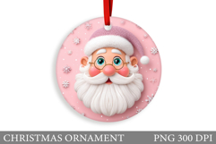 Santa Claus Christmas Ornament. Cute Santa Claus Sublimation Product Image 1