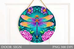 Dragonfly Door Sign Sublimation. Dragonfly Sublimation Product Image 1