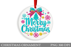 Christmas Ornament Sublimation. Merry Christmas Ornament Product Image 1