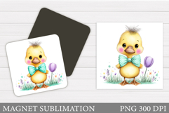 Cute Duck Magnet Design. Cute Duck Sublimation Product Image 1