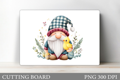 Easter Gnome Cutting Board. Easter Cutting Board Sublimation Product Image 1