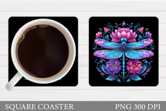 Dragonfly Coaster Design. Dragonfly Sublimation Product Image 1