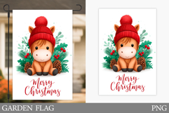 Christmas Horse Garden Flag. Christmas Garden Flag Design Product Image 1
