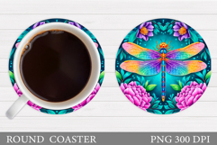 Dragonfly Coaster Design. Dragonfly Sublimation Product Image 1