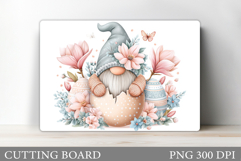 Easter Gnome Cutting Board. Easter Cutting Board Sublimation Product Image 1