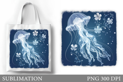Jellyfish Tote Bag Sublimation. Jellyfish Sublimation Product Image 1