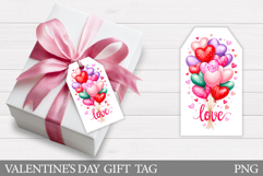 Valentines Gift Tag Design. Heart Gift Tag Printable Product Image 1
