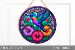 Hummingbird Door Sign Design. Hummingbird Sublimation Product Image 1