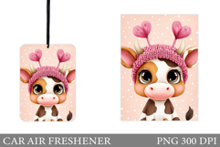 Cute Cow Car Air Freshener. Valentines Car Air Freshener Product Image 1