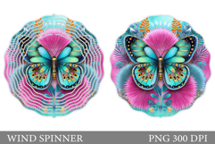 Butterfly Wind Spinner Design. Butterfly Sublimation Product Image 1