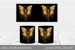 Butterfly Mug Design. Butterfliy Mug Sublimation Product Image 1