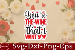 Valentine sticker SVG Design Valentine Love Sticker Svg Product Image 1
