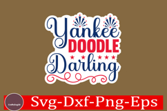 4th of July Sticker Svg Design, Patriotics Quotes Svg, Product Image 1