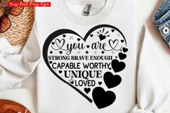 Mom Heart SVG, Strong Mom, Boho Mama SVG Valentine Day Product Image 1