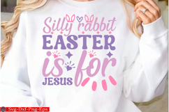 Happy Easter SVG Design Cute Easter Quotes SVG Bunny SVG Product Image 1