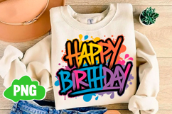 Happy Birthday Png Sublimation Design Product Image 1