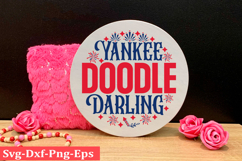 4th of July round sign svg design, Patriotics Quotes Svg, Product Image 1