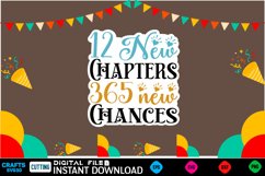 Happy new year sticker bundle Svg for Shirts 2025 New Year S Product Image 2