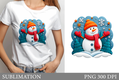 Snowman T-Shirt Design. Snowman Sublimation Product Image 1