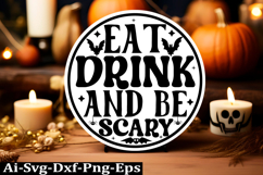 Halloween round sign svg design and Halloween quotes Product Image 1