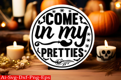 Halloween round sign svg design and Halloween quotes Product Image 1
