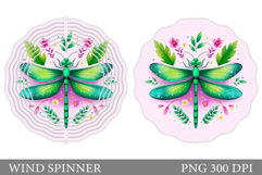 Dragonfly Wind Spinner Design. Dragonfly Sublimation Product Image 1